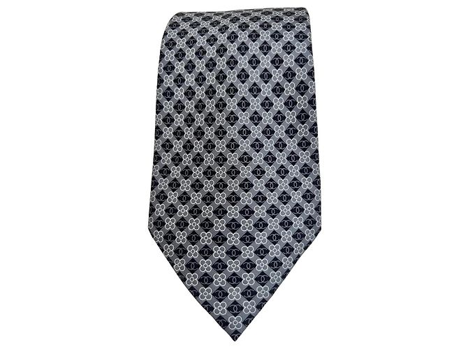Chanel Ties Grey Silk