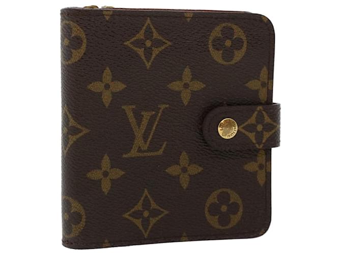 LOUIS VUITTON Monogram Compact zip Wallet M61667 LV Auth 42957 Cloth  ref.948007