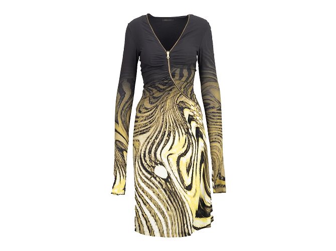 Vestido com estampa Animalier de Roberto Cavalli Multicor