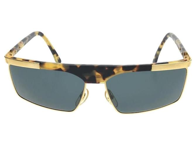 **Gianni Versace Green X Brown Sunglasses Plastic  ref.948139