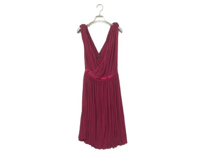 Gucci Crossover-Plisseekleid Pink