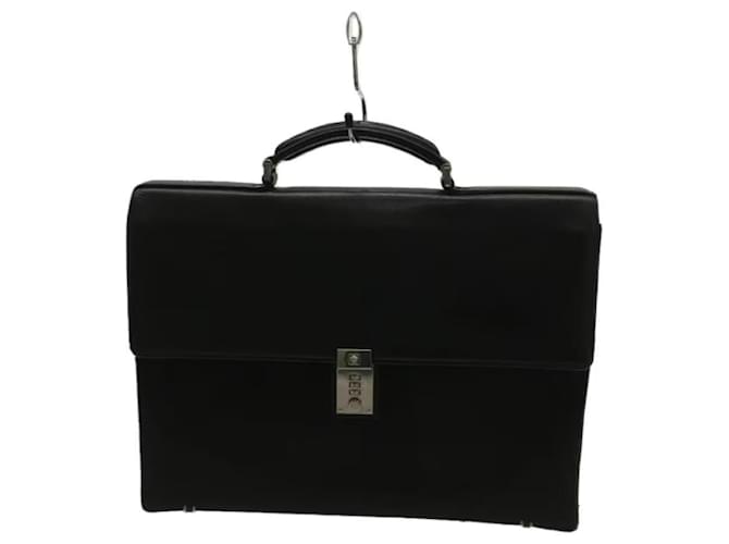 **Gianni Versace Black Leather  Briefcase  ref.948157