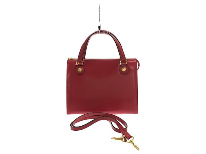 **Gianni Versace Red Leather Shoulder Bag  ref.948214