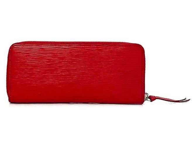 Louis Vuitton Zippy Geldbörse Rot Leder  ref.948618