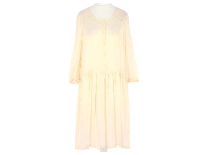 Ba&Sh Light dress Cream Viscose  ref.948819