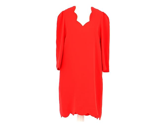 Claudie Pierlot robe Red Polyester  ref.948830