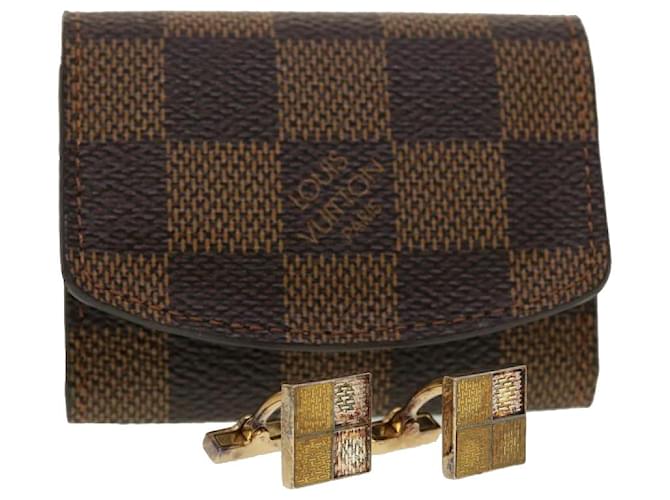 Louis Vuitton Damier Ebene Cuffs Cuff Case LV Auth 36156 in Damie Ebene, Women's