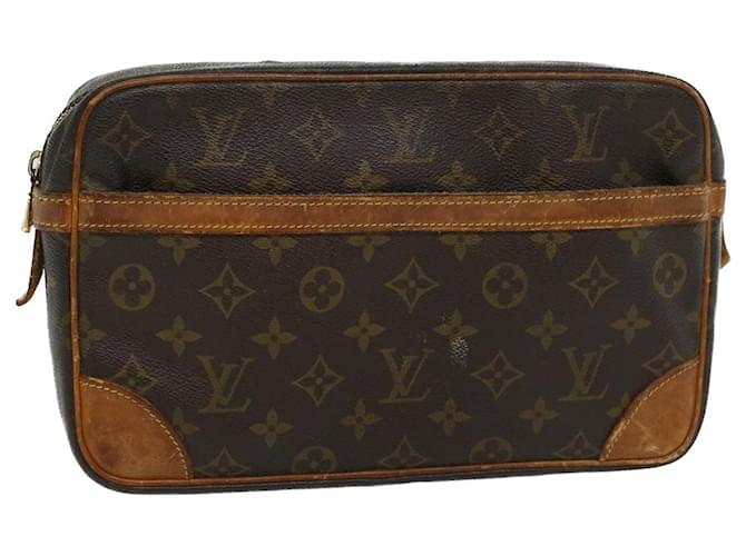 Louis Vuitton Monogram Compiegne 28 Clutch Bag M51845 LV Auth 43621 Cloth  ref.948897