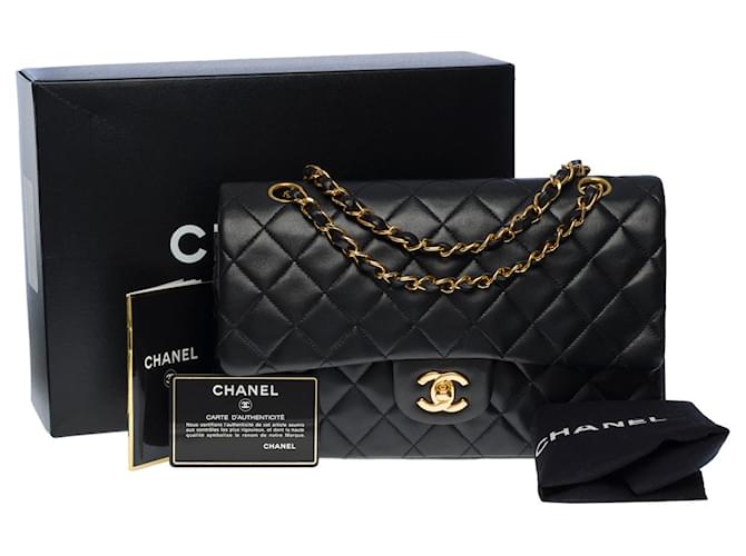 Chanel TIMELESS MEDIUM BLACK CROSSBODY BAG Lambskin ref.948910