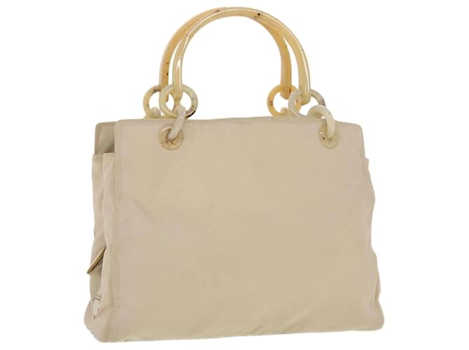 PRADA Chain Hand Bag Nylon Beige Auth ar9541b  ref.948929