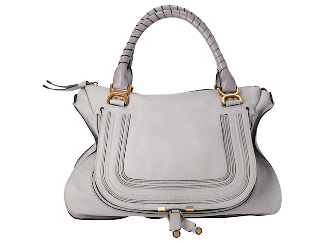 Damen Handtasche Chloe Tasche Silber Chloé Chloe Große Marcie
