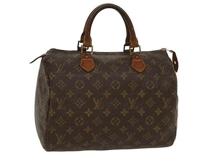Louis Vuitton Monogram Speedy 30 Hand Bag M41526 LV Auth 42986 Cloth  ref.949150