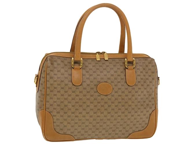 GUCCI Micro GG Canvas Hand Bag PVC Leather Beige 002.104.0033 auth 43224  ref.949168