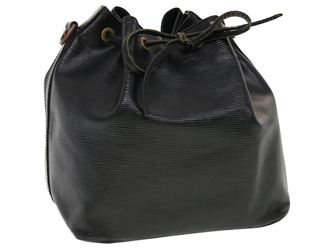 LOUIS VUITTON Epi Petit Noe Shoulder Bag Black M44102 LV Auth
