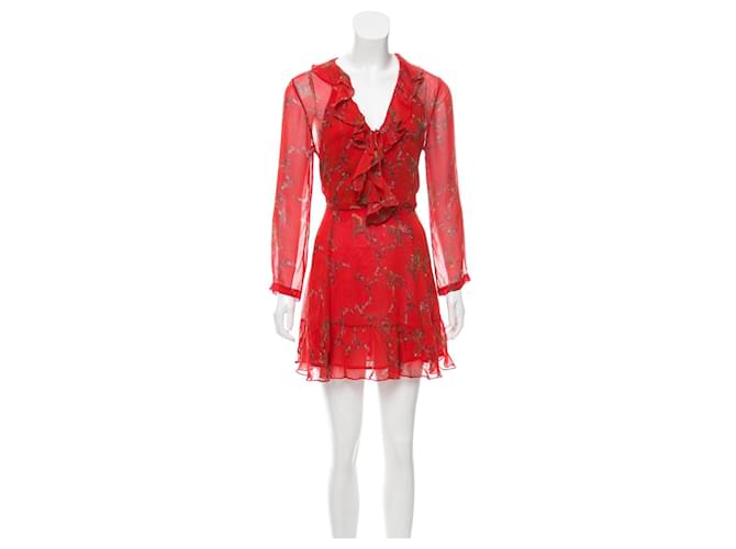 Iro Dresses Red Viscose  ref.949212