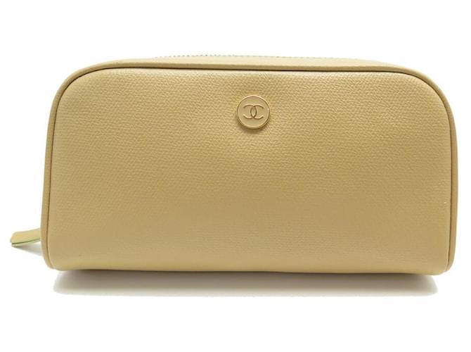 Clutch Bags Chanel New Chanel Cosmetic Pouch Pouch Bag in Caviar Leather Cosmetic Pouch