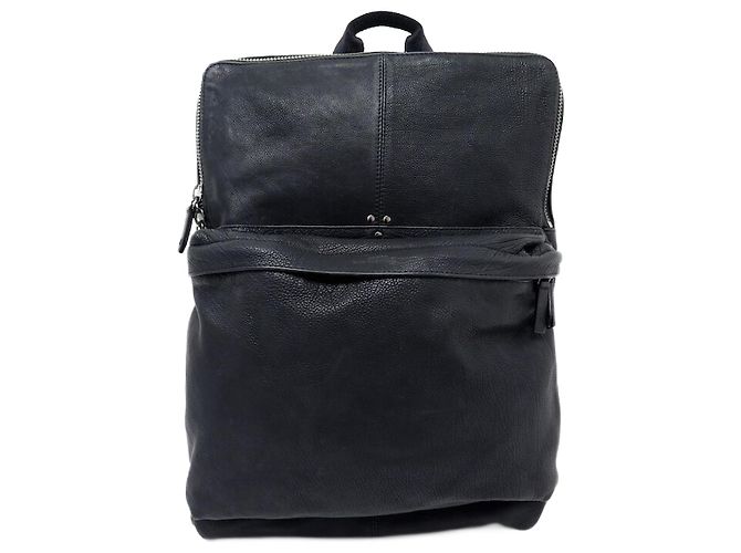 JEROME DREYFUSS ARTHUR BLACK LEATHER BACKPACK BAG JEROME DREYFUSS ARTHUR BACKPACK BAG