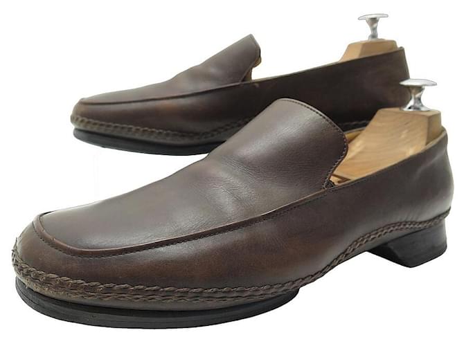 Hermès HERMES LOAFERS 40 BROWN LEATHER LOAFERS SHOES  ref.949391