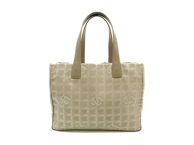 Chanel Nuova borsa tote della linea da viaggio Beige Tela  ref.949484