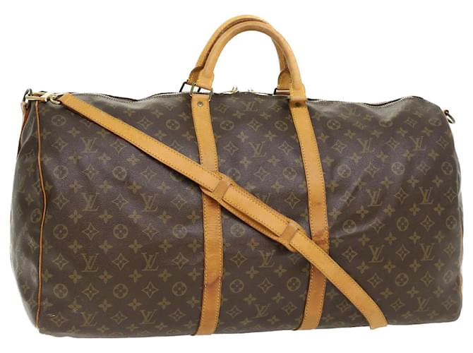 Louis Vuitton Monogram Keepall Bandouliere 60 Boston Bag M41412 LV Auth 42923 Cloth  ref.949541