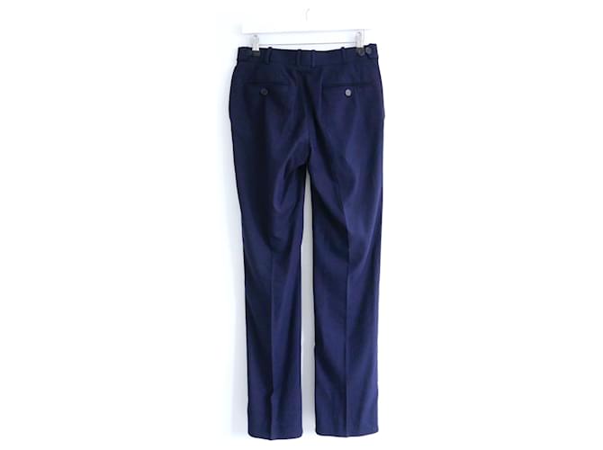 Autre Marque Pantalon en lin bleu marine Bettter x Rika Studio  ref.794055