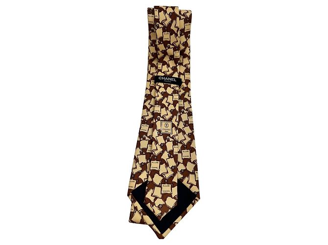 Chanel Ties Light brown Silk
