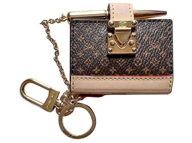 Louis Vuitton LV Book Key Ring Brown