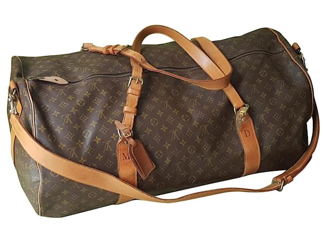 Polochon Louis Vuitton bolsa de viaje XXL 70 cm Castaño Lienzo  ref.948831