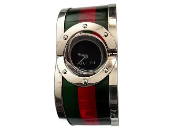 Gucci Relojes finos Roja Verde Vidrio  ref.949078