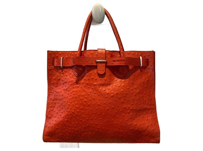 Borsa Furla in pelle di struzzo rossa Rosso