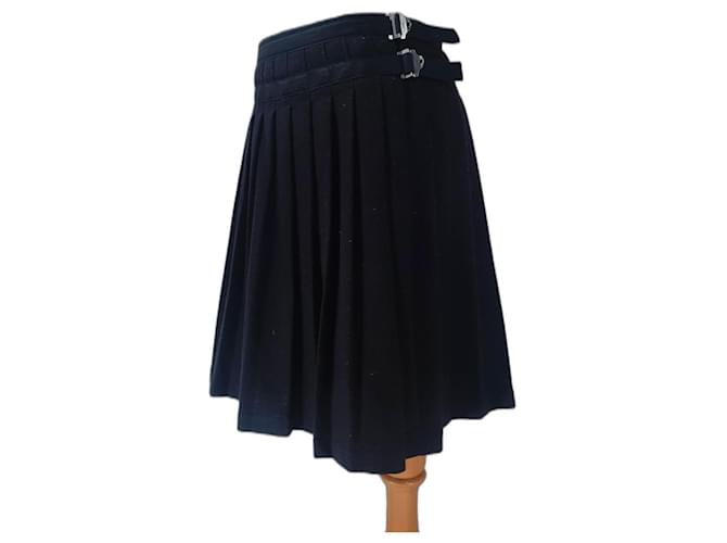 Burberry Skirts Black Wool Polyamide  ref.949198