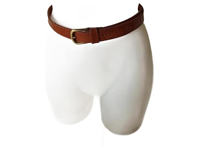 Valentino Garavani belt Brown Leather  ref.949505
