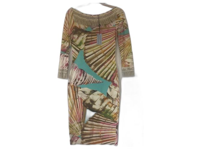 Vestido de verão Blumarine em algodão stretch Multicor