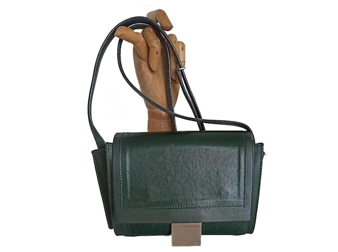 Maison Martin Margiela shoulder bag pochette Dark green Leather  ref.949512