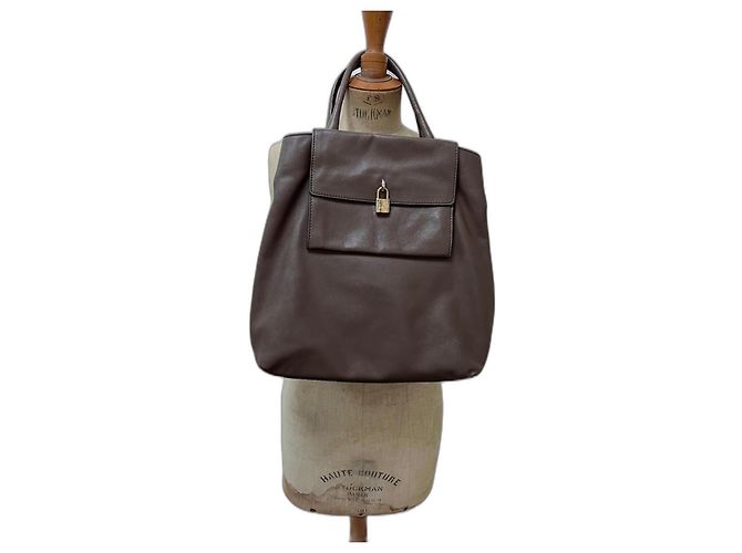 Borsa in pelle Dolce & Gabbana Marrone chiaro
