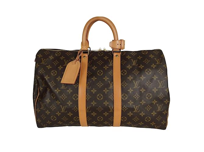LOUIS VUITTON Keepall Motif Paper Weight Metal Gold Tone LV Auth 38854A