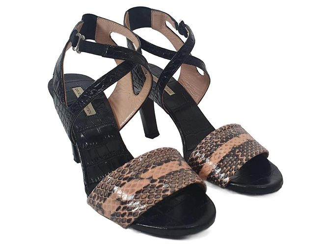 Sandali Dries Van Noten in pelle serpente Multicolore