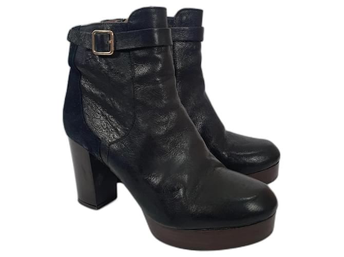 Filippa K Ankle Boots Black Suede Leather  ref.949986