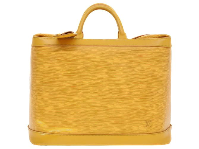 Louis Vuitton Boston Amarillo Cuero  ref.949994