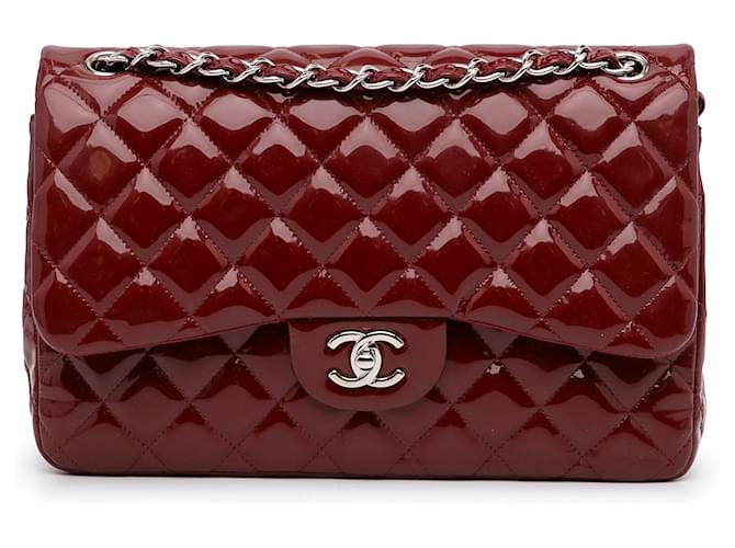 Handbags Chanel Chanel Jumbo Tricolor Classic Double Flap in Blue and Red Lambskin Leather