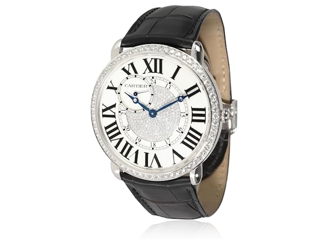 Cartier Ronde Louis Cartier WR007004 Unisex Watch In 18kt white gold