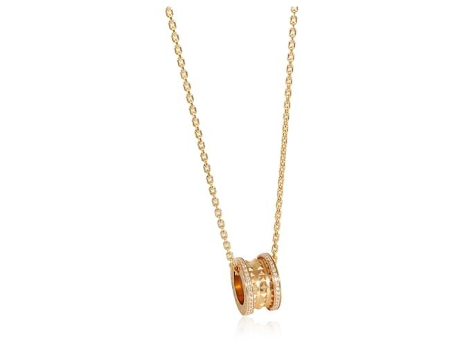 Bvlgari B.Zero1 18K Rose Gold Diamond Charm Necklace