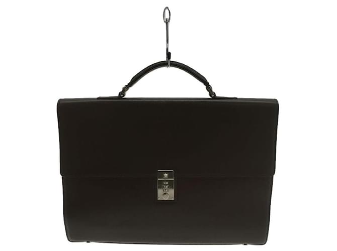 **Gianni Versace Brown Leather Briefcase  ref.950637