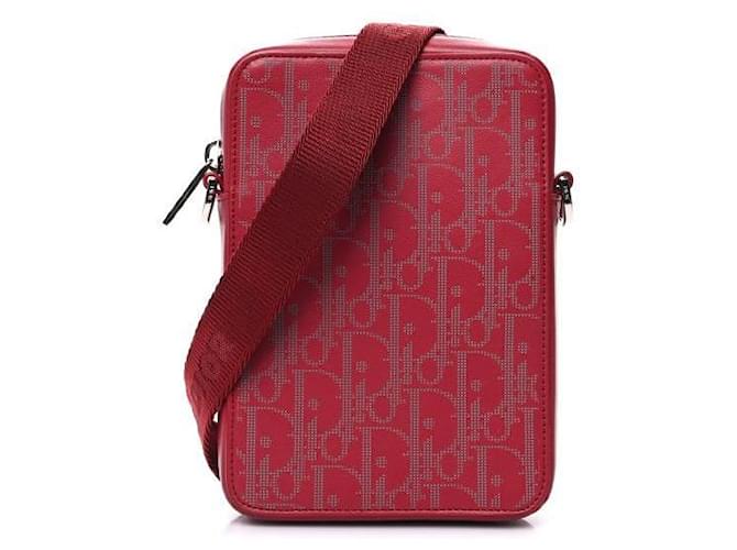 Dior Bags Briefcases Red Leather  ref.950662