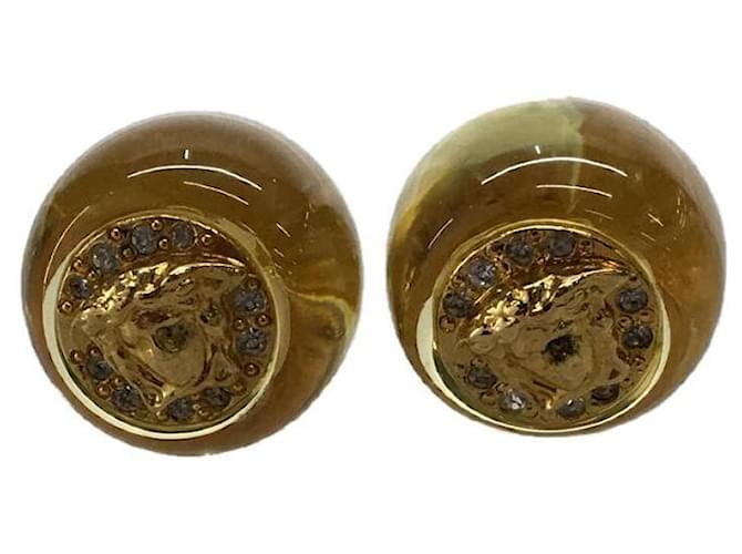 **Boucles d'oreilles dorées Gianni Versace avec pierre Bijouterie dorée  ref.950675