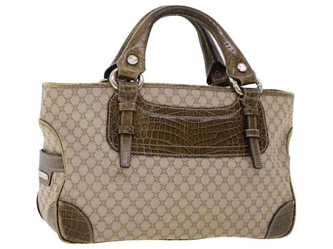 Céline CELINE Macadam Canvas Boogie Bag Hand Bag Beige WC-ST-0068 Auth bs5785  ref.950683