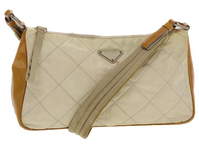 PRADA Shoulder Bag Nylon Beige Auth 44521  ref.950699