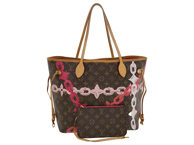 LOUIS VUITTON Monogram Bay Neverfull MM Tote Bag Rouge Rose M41991 Auth LV 44003 Toile Monogramme  ref.950773