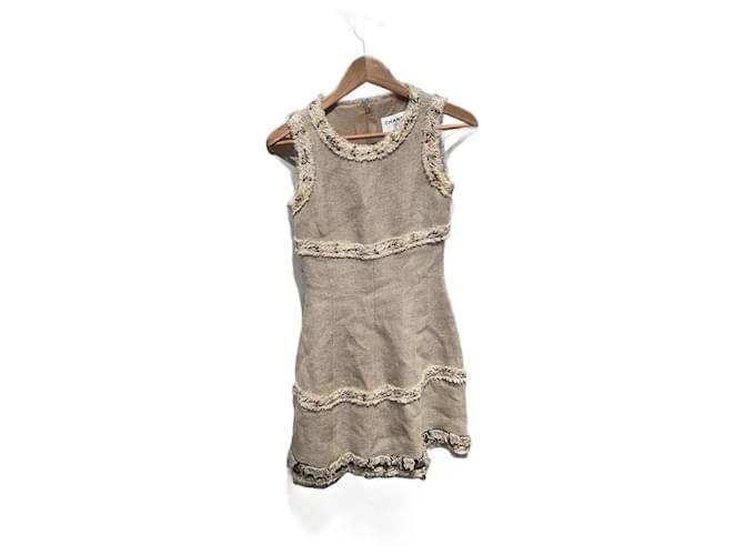 Chanel Dresses Beige Cotton  ref.950810