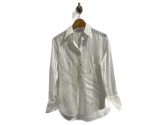 DOLCE & GABBANA Tops T.IT 40 Algodón Blanco